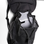 Ryan Flapover Backpack // Black + Black