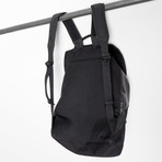Ryan Flapover Backpack // Black + Black