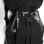 Ryan Flapover Backpack // Black + Black
