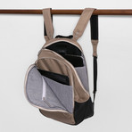 Dara Zip Top Backpack // Khaki