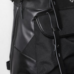 Raan Rolltop Shoulder Bag/Backpack // Black + Black
