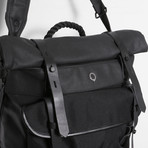 Raan Mid Rolltop Shoulder Bag/Backpack // Black + Black