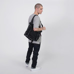 Raan Mid Rolltop Shoulder Bag/Backpack // Black + Black