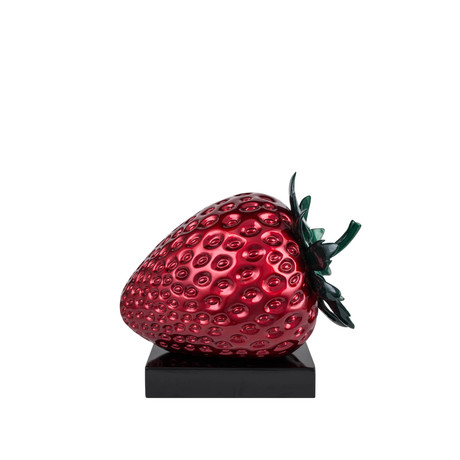 Ripe Strawberry Sculpture // Medium // Red + Green