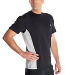 Crew Neck Instant Cooling Shirt + Mesh Side Panel // Cool Black (3X-Large)