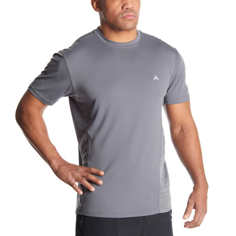 Crew Neck Instant Cooling Shirt + Mesh Side Panel // Storm Gray (Large)