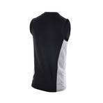 Sleeveless Instant Cooling Shirt + Mesh Side Panel // Cool Black (Medium)