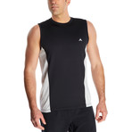 Sleeveless Instant Cooling Shirt + Mesh Side Panel // Cool Black (Large)