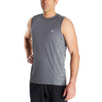 Sleeveless Instant Cooling Shirt + Mesh Side Panel // Storm Gray (X-Large)