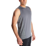 Sleeveless Instant Cooling Shirt + Mesh Side Panel // Storm Gray (Large)
