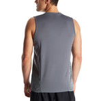 Sleeveless Instant Cooling Shirt + Mesh Side Panel // Storm Gray (Large)