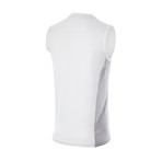 Sleeveless Instant Cooling Shirt + Mesh Side Panel // Arctic White (Medium)