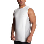 Sleeveless Instant Cooling Shirt + Mesh Side Panel // Arctic White (Large)