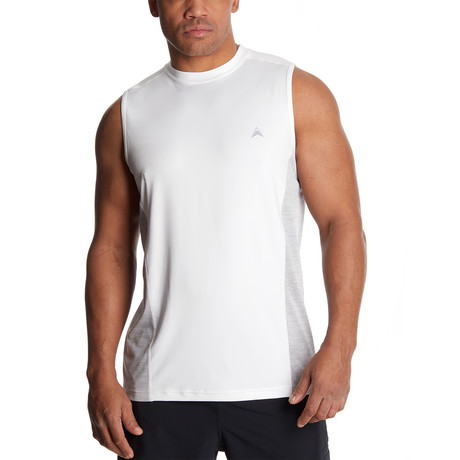 Sleeveless Instant Cooling Shirt + Mesh Side Panel // Arctic White (X-Large)