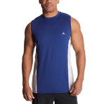Sleeveless Instant Cooling Shirt + Mesh Side Panel // Midnight Blue (Large)
