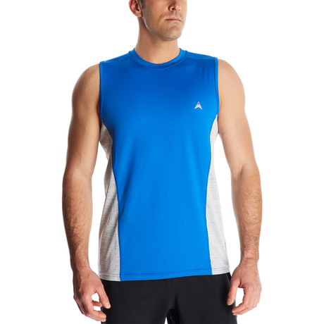Sleeveless Instant Cooling Shirt + Mesh Side Panel // Polar Blue (Large)