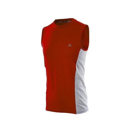 Sleeveless Instant Cooling Shirt + Mesh Side Panel // Infra Red (Large)