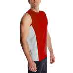 Sleeveless Instant Cooling Shirt + Mesh Side Panel // Infra Red (Large)