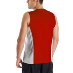 Sleeveless Instant Cooling Shirt + Mesh Side Panel // Infra Red (Large)