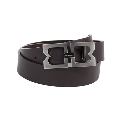 Seamless Leather Belt // Brown (32)