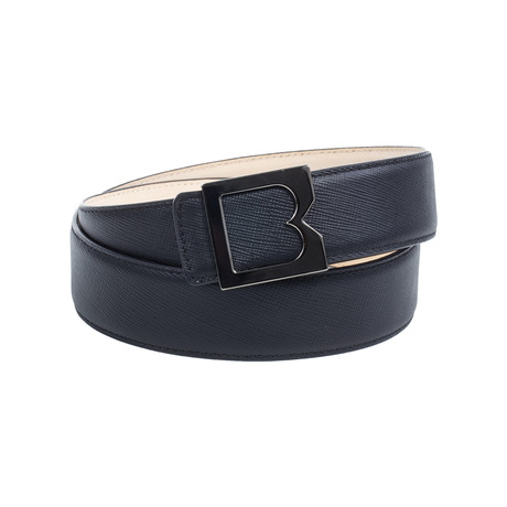 Single B Leather Belt // Black (32)