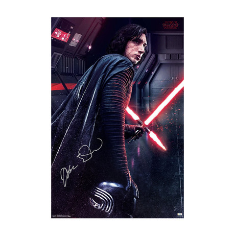 Adam Driver // Autographed Star Wars: The Last Jedi Kylo Ren Path Of Darkness Poster