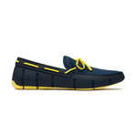 Braided Lace Loafer // Navy + Yellow (US: 7)