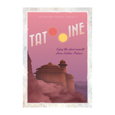 Tatooine Travel Poster (11"W x 14"H x 1.25"D)