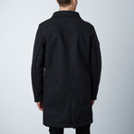 One Man Alex Waterproof Wool Coat // Black (S)