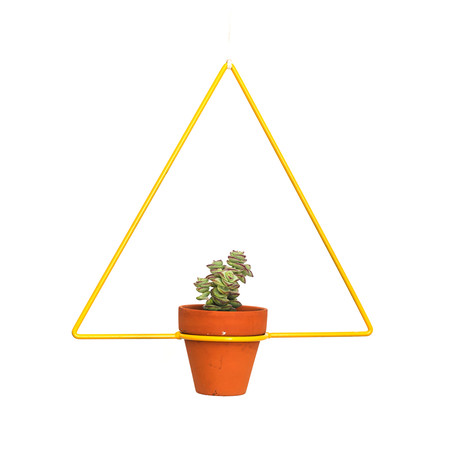 Hanging Triangle Planter // Yellow