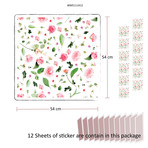 Flower Pattern Wall Mural // Set Of 12