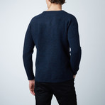 Vince Fuzzy Pocket Sweater // Indigo (M)
