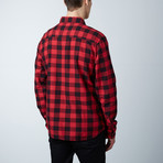 Grayson Plaid Button Down Shirt // Red + Black (S)