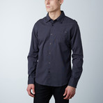 Jacob Polka Dot Button Down Shirt // Dark Grey (XL)