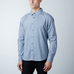 Carter Cotton Button Down Shirt // Navy (XL)