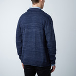 Asher Knit Zipper Sweater // Navy (2XL)