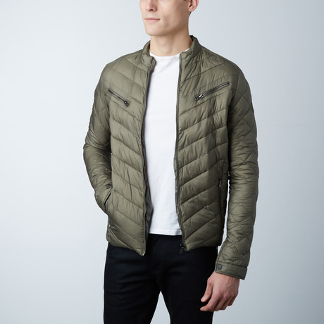 Aiden Lightweight Puffer Jacket // Olive (S)