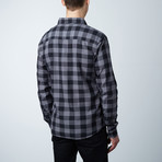 Grayson Plaid Button Down Shirt // Black + Anthracite (XL)