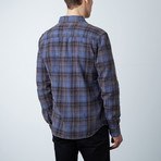 Oliver Washed Cotton Button Down Shirt // Black + Blue (S)