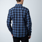 Grayson Plaid Button Down Shirt // Black + Indigo (XL)