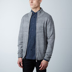 Asher Knit Zipper Sweater // Black (XL)