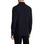 Dennison Slim-Fit Printed Dress Shirt // Black (M)
