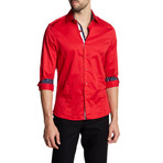 Joseph Slim-Fit Solid Dress Shirt // Red (2XL)