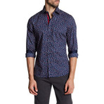 Drake Slim-Fit Solid Dress Shirt // Navy (M)