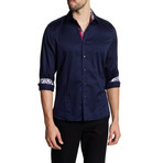 Folgart Slim-Fit Solid Dress Shirt // Navy (2XL)