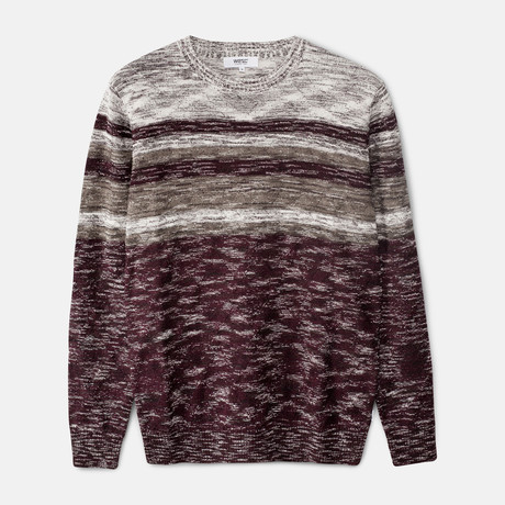 Ali Zigzag Knit Sweater // Red Port (S)