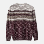 Ali Zigzag Knit Sweater // Red Port (M)
