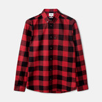 Olavi Woven L/S Shirt // Fiery Red (XL)