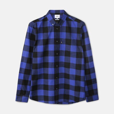 Olavi Woven L/S Shirt // Navy Blazer (S)