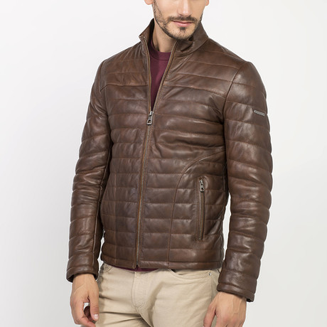 Altma Leather Jacket // Brown (L)